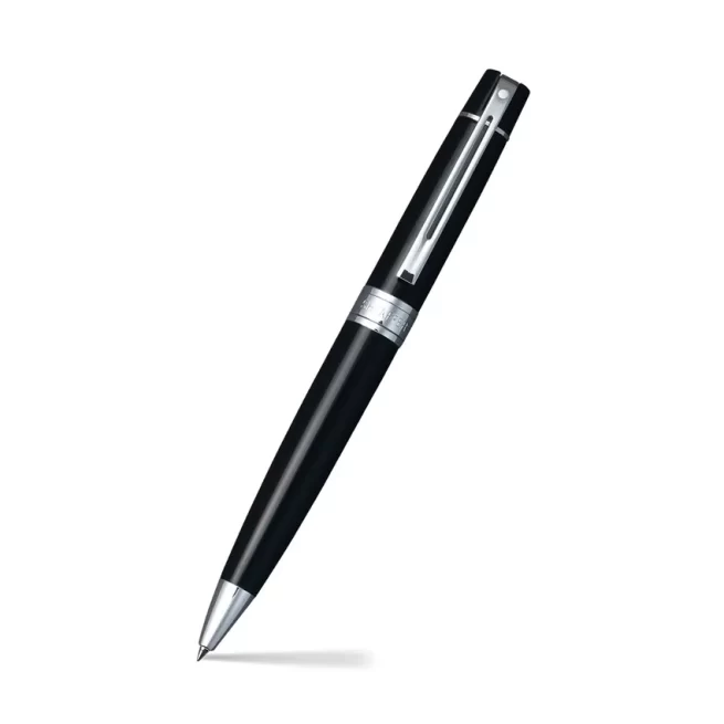 Sheaffer® 300 9312 Glossy Black Ballpoint Pen With Chrome Trim (with or without pouch)