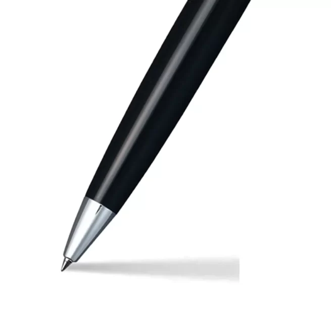 Sheaffer® 300 9312 Glossy Black Ballpoint Pen With Chrome Trim (with or without pouch)
