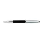 Sheaffer Gift 100 9313 Fountain Pen (Fine) Black and Brushed Chrome with Chrome-Plated Trim