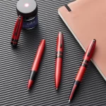Sheaffer 9111 Icon Ballpoint Pen - Metallic Red with Glossy Black PVD Trim