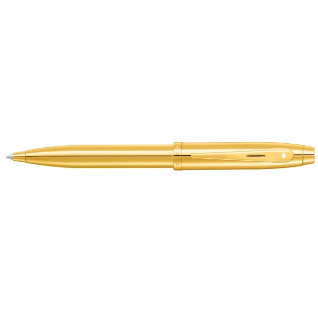 Sheaffer® 100 9372 Glossy PVD Gold Ballpoint Pen With PVD Gold Trim