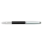 Sheaffer Gift 100 9313 Fountain Pen (Fine) Black and Brushed Chrome with Chrome-Plated Trim