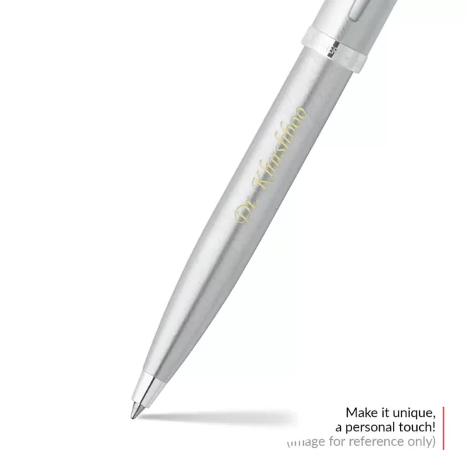 Sheaffer Gift 100 9313 Fountain Pen (Fine) Black and Brushed Chrome with Chrome-Plated Trim