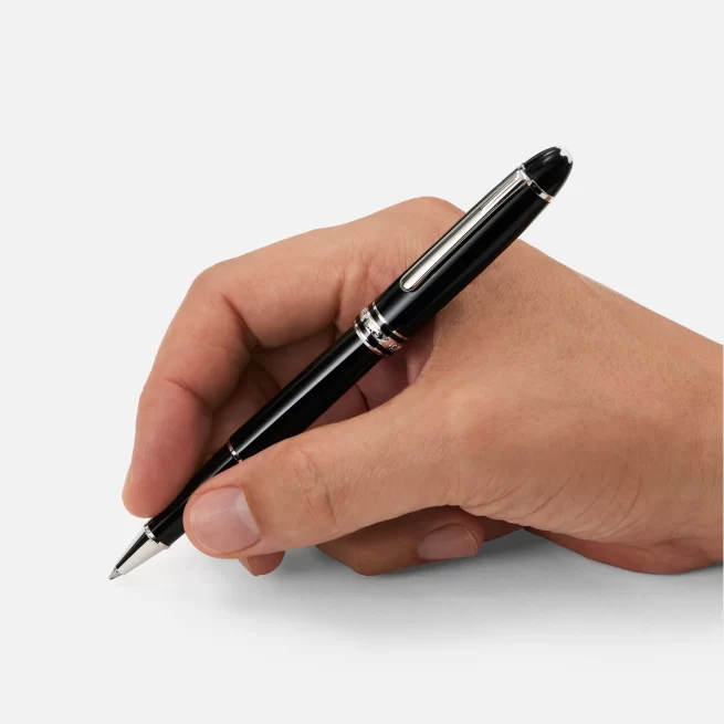 Set With The Meisterstück Classique Platinum-coated Rollerball And Notebook #146 Blue