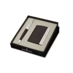 GIFTSET SHEAFFER 300 G9314 GLOSSY BLACK BARREL CHROME CAP WITH CHROME PLATED TRIMS BP WITH BCH
