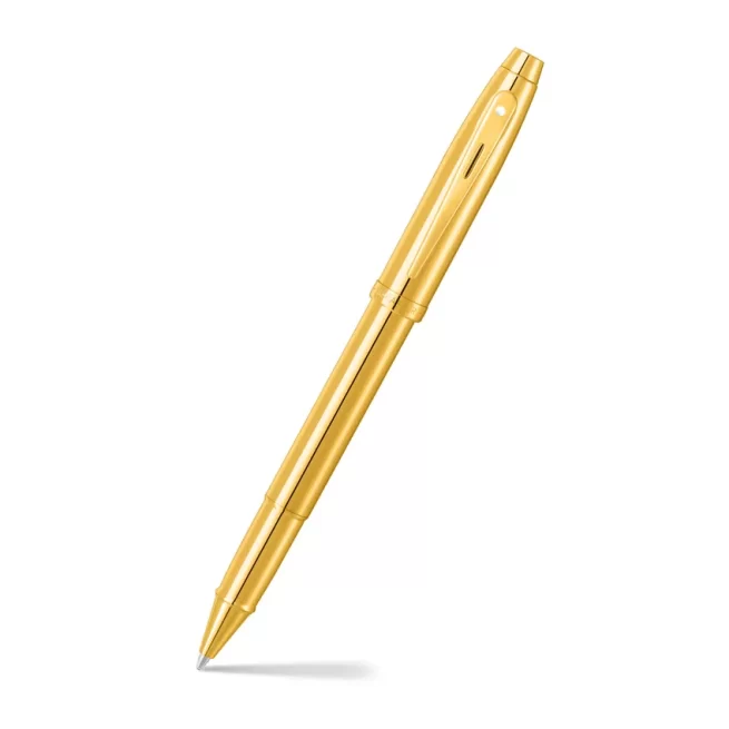 Sheaffer® 100 9372 Glossy PVD Gold Rollerball Pen With PVD Gold Trim