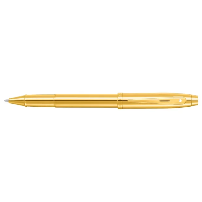 Sheaffer® 100 9372 Glossy PVD Gold Rollerball Pen With PVD Gold Trim