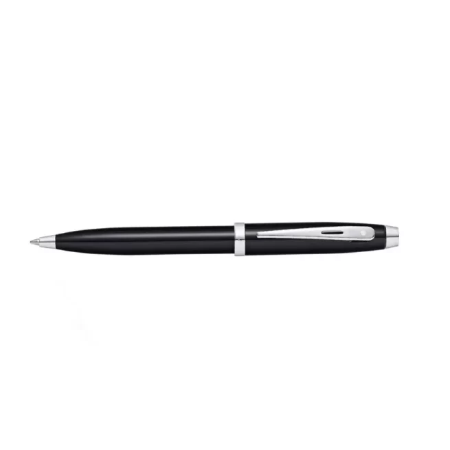 Sheaffer Gift 100 9338 Ballpoint Pen Glossy Black with Chrome-Plated Trim