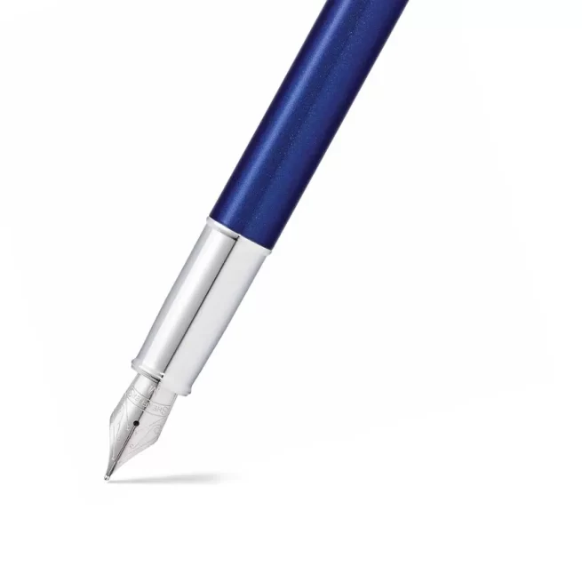 Sheaffer Gift 100 9339 Fountain Pen (Medium) Glossy Blue with Chrome-Plated Trim