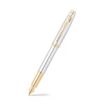 Sheaffer 9340 Gift 100 Fountain Pen Bright Chrome with Gold Tone Trim