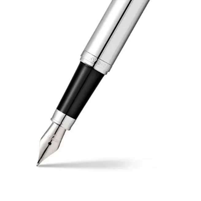 Sheaffer 9421 VFM Fountain Pen (Medium) Polished Chrome with Chrome-Plated Trim