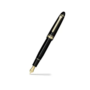 Sailor 1911 Standard 21K Fountain Pen (Broad) Black with Gold Trims