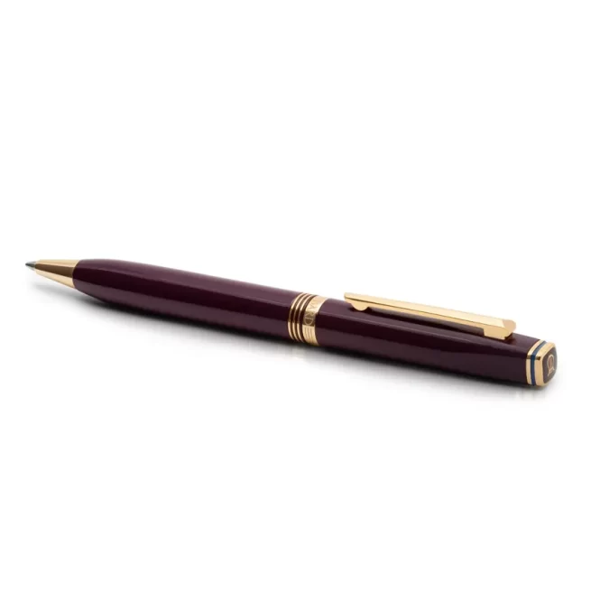 Lapis Bard Contemporary Bordeaux Ballpoint Pen Gold Trims