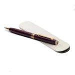 Lapis Bard Contemporary Bordeaux Ballpoint Pen Gold Trims