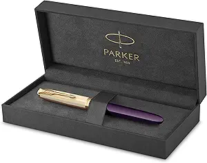 Parker 51 Deluxe Plum Gold Trim Fountain Pen &lrm;2123517