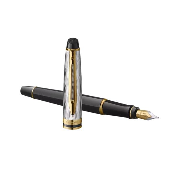 Waterman Expert Reflections of Paris Gold Trim Fountain Pen 8901198923220